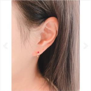 미니골드 14K 심플 탄생석 싱글 원터치 귀걸이 ECOM4072-8