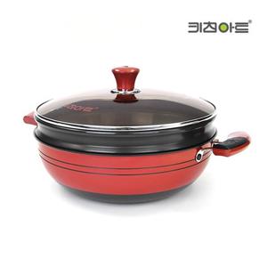 키친아트 신비 2단 찜기 찜냄비 전골냄비 28cm