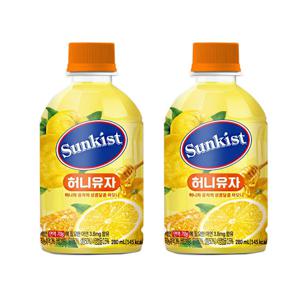 허니유자 280ml x 24페트 썬키스트 음료