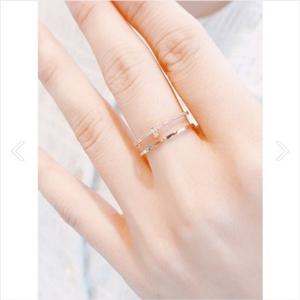 미니골드 14k 미니멀 크로스 미스링 RRIM4090