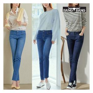 [뱅뱅][뱅뱅] 여성 슬림 스트레이트 스판데님 3종택1