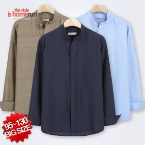 [홈런][홈런] 옥스퍼드 헨리넥 긴팔 셔츠 DNF033-A