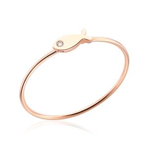 [비앤비골드] 14K 물고기 탄생석 1mm 큐빅 텐션링 반지 NPR29259