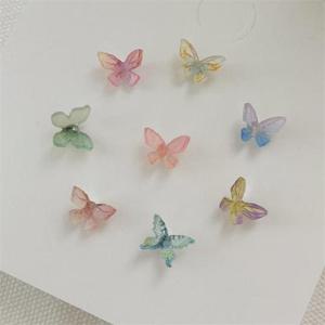 [마물샵] 반투명 파스텔 미니 나비 귀걸이 8pcs