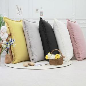 [단잠] 초고밀도60수 프릴대형등쿠션커버(커버만1장)