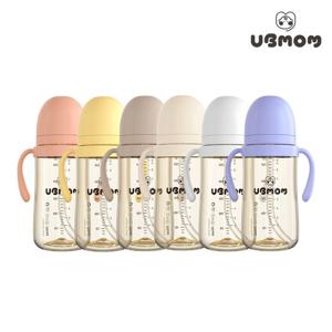 유비맘 PPSU 역류방지 유아 빨대컵 280ml 2P