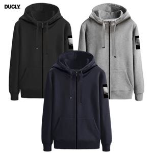 [듀클라이] 정품 기모 하이넥 후드집업 DU-903