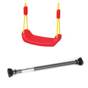 에듀플레이 패밀리그네+그네철봉 레드