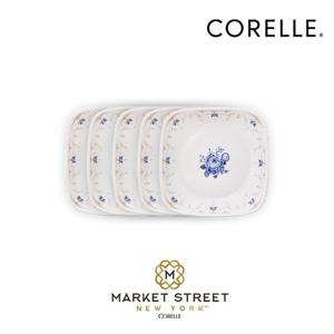 [코렐] 블루밍블루 사각소접시 5p