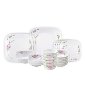 [코렐] 장미 5인 사각홈세트 23p