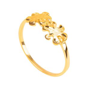 [엘렌쥬얼리]24K 순금 트윈 꽃 금 반지