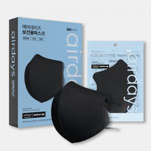 [에어데이즈] KF94 새부리형 마스크 대형 100매 (블랙)