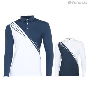 [페라어스]페라어스 남성 스판 사선배색 골프티셔츠 CTLU2065F1