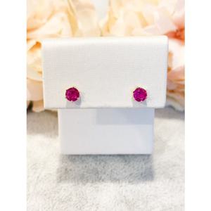 미니골드 14k 베이직 루비 귀걸이 EJCM4211