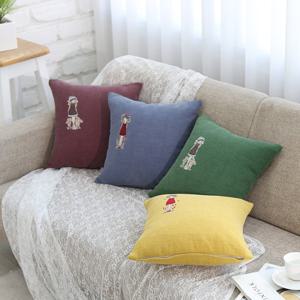 이솔홈 고급 북유럽 크렉 순면 쿠션 솜포함