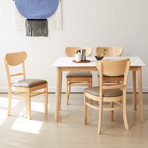 베스트리빙 스칸디 쿠키12T 사각형 세라믹 4인(1200) 식탁세트/의자 4개