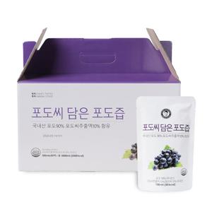 [김재식헬스푸드] 포도씨 담은 포도즙 100ml 50팩 (1박스)