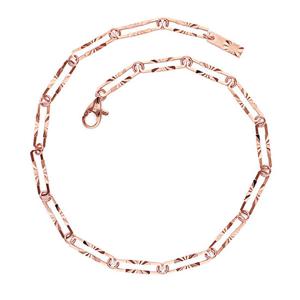 [비앤비골드] 14K 슬림 사선컷팅 클립체인 발찌 GTA28925