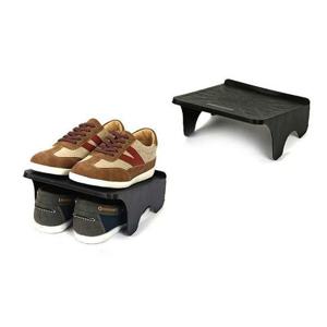 더블형 신발정리대-블랙 공간활용 2족