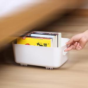 키밍 부착식 롤러 언더베드 수납 이동바퀴 수납함 밑