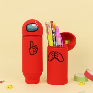 어몽어스 실리콘 필통 캐릭터 펜 케이스 펜슬 파우치