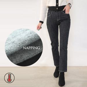 [헤이올리]55~88 데님스판기모베이직히든밴딩생지청일자핏팬츠PH1092