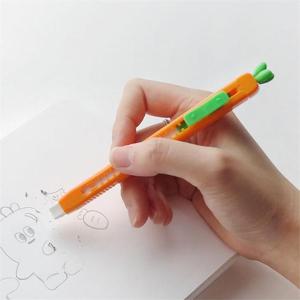 [핑크풋] 당근 슬라이더 지우개 샤프식 잘지워지는