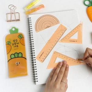 [핑크풋] 당근 모양자 세트 신학기 준비물 초등 자