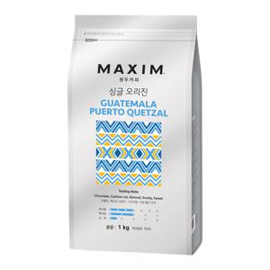 맥심 원두커피 홀빈 싱글오리진 과테말라 푸에르토 케찰 1kg