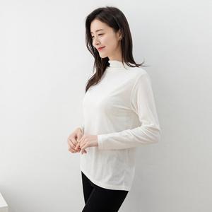 [드리다][드리다] DT20304 무지 하이넥 반폴 이너 얇은 반폴라