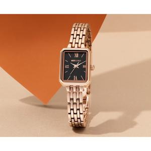 미니골드 로즐리 블랙 스퀘어 와치 로즈골드 W236MWRG