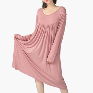 빅사이즈 마약긴팔 홈웨어잠옷 원피스 여성실내복추천