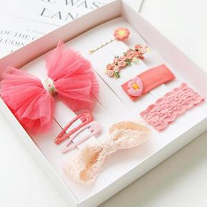 [리본크림][국산] 유아머리핀 세트 아동 피치로랑 선물세트