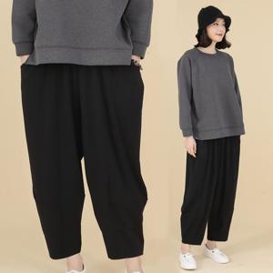 애비뉴투지 엄마옷 몸빼 핀턱 기모 배기바지 통바지 P01140