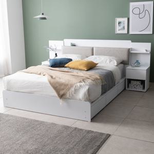 포스트모던 미쉘 LED 수납 퀸침대(유로탑매트리스)