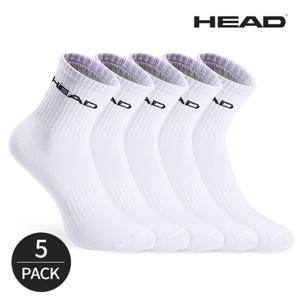 헤드 여성 넥로고 중목양말 5P_WH