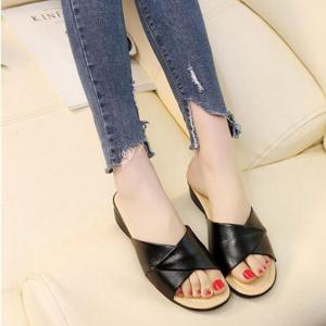빅사이즈 여성 사무실 슬리퍼 여름 샌들 B09