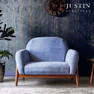 [저스틴퍼니처]토크 원목 아쿠아스웨이드 1인 소파