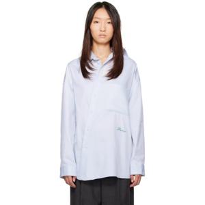 25 FW 쟈크뮈스 여성 블루 라 크루아제르 더 쿠아드로 셔츠 251553F109014