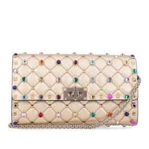 발렌티노 락스터드 스파이크 카보숑 체인 숄더 백 7W2B0137NFD