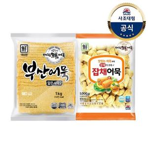 [대림냉동] 부산어묵얇은사각2(냉동)1kg +잡채어묵(냉동)1kg