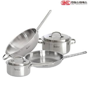 한일스텐레스 스플릿 IH통5중 304스텐 냄비후라이팬세트 4종B 편16+양20+후28+웍28