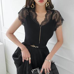 [금찌]금찌 써니 브이 레이스 나시티 ST4844T