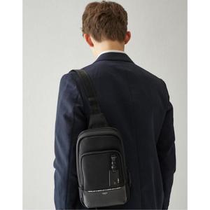 [헤지스] 블랙 라인배색 슬링백 HJBA4E063BK