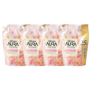 [샤프란] 아우라 윌유메리미 1.7L x 4개 섬유유연제 리필형