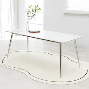 프랑크 세라믹 1800X800 사각 40R 12T 포세린 테이블 스테인리스 다리