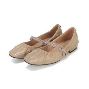 [바바라(슈즈)]화려한 보석 스트랩 포인트 데일리 메리제인 플랫슈즈 BBG134-BE