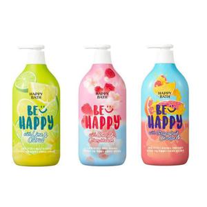 해피바스 스마일 바디워시900g 3종세트 유자/체리/자몽