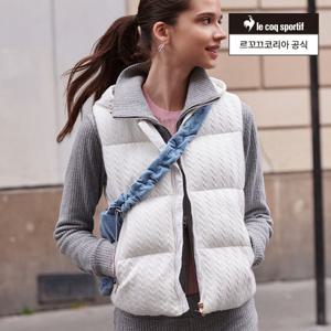 [르꼬끄공식] 여성 케이블 스웨터 패딩 베스트 (QP322OST91)