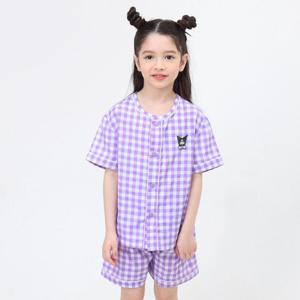 [레노마 이너웨어]쿠로미 아동 선염체크 5부 잠옷VO 0E1SW61504_